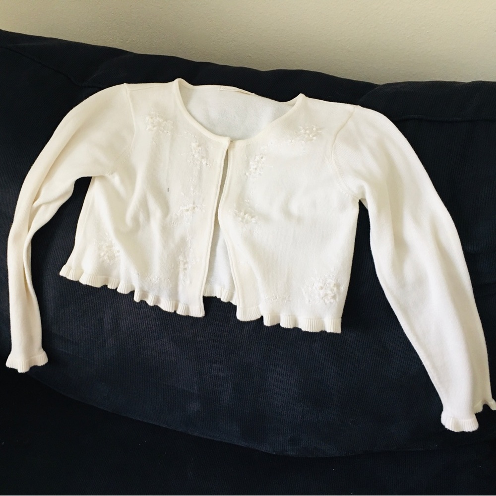 Girls Casual Jacket Cardigan Sweater Long Sleeve Knitted Crop Top Knot Cardigan